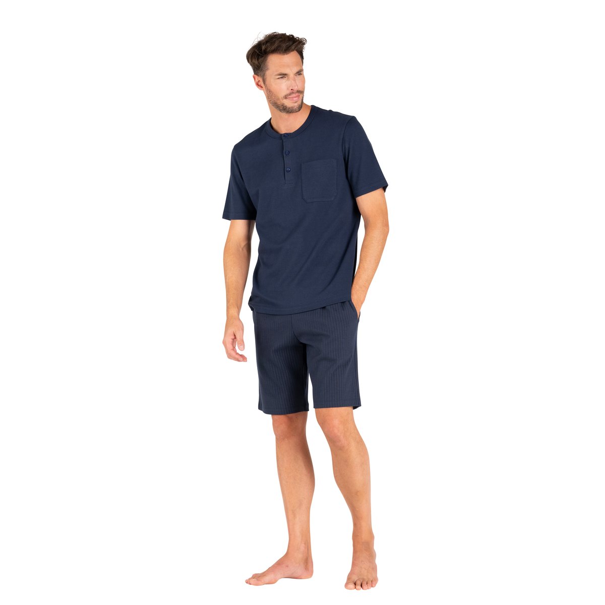 Pyjama court INTERLOCK marine, EMINENCE
