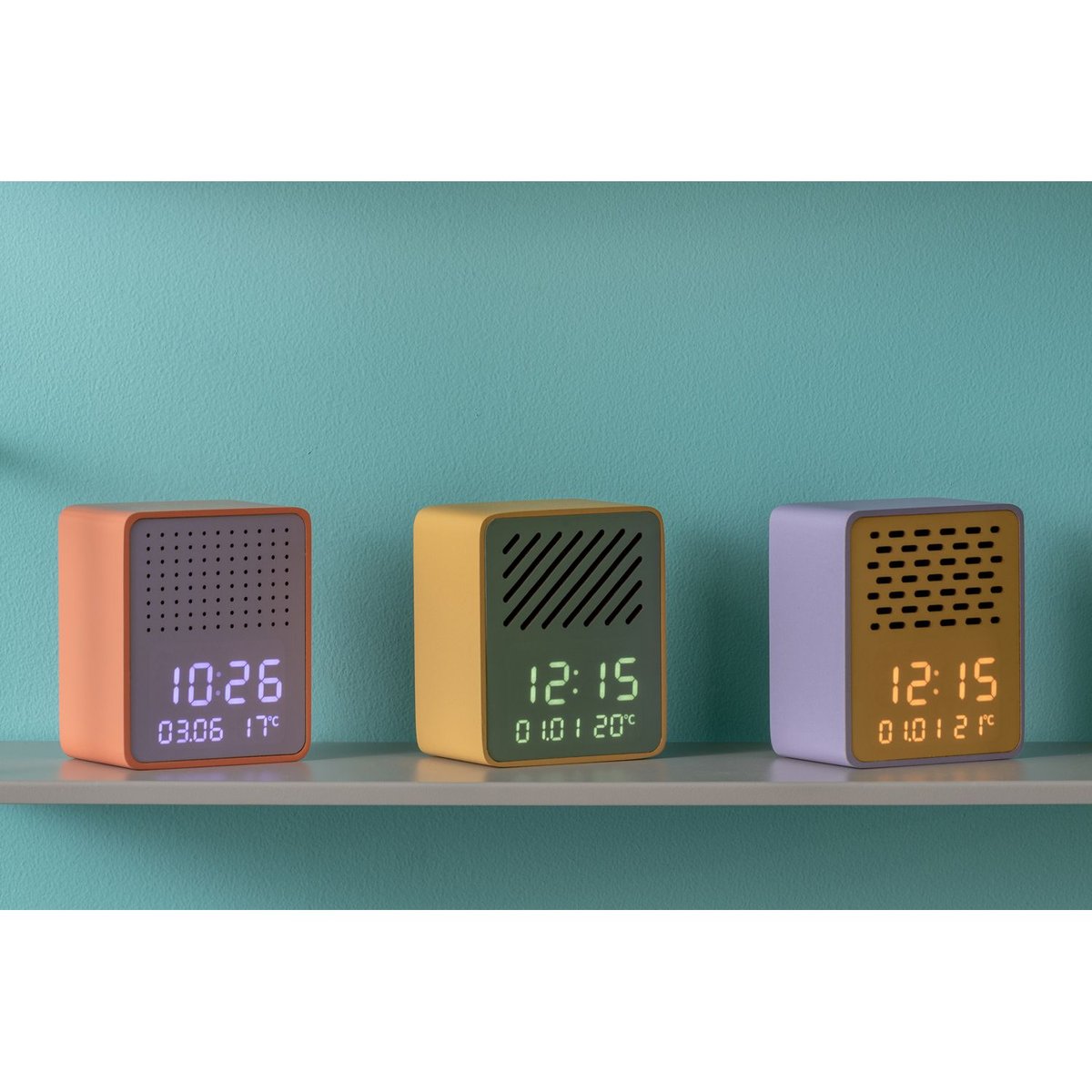 Réveil enceinte Bluetooth multifonction FUNKY VIBES orange, PRESENT TIME