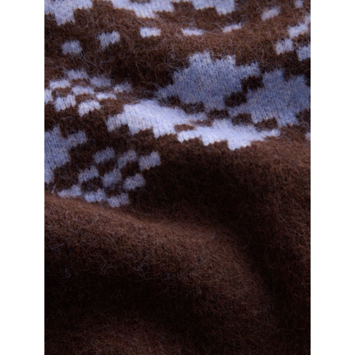 Cardigan boutonné avec ceinture motif fair isle marron chocolat/violet, NEXT