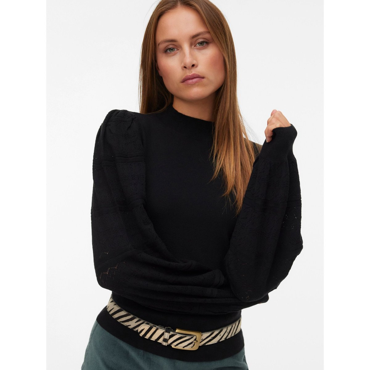 Pull En Maille black 1, VERO MODA