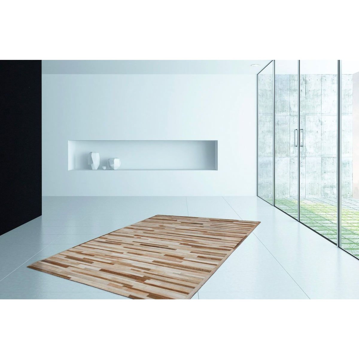 Tapis en cuir fait main, LAVISH beige, ARTE ESPINA