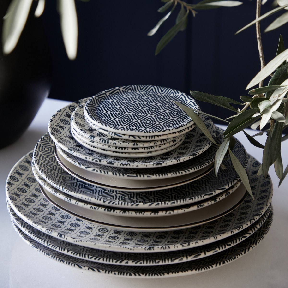 Assiette à pain 17 AUGUSTA diamond weave, COSTA NOVA
