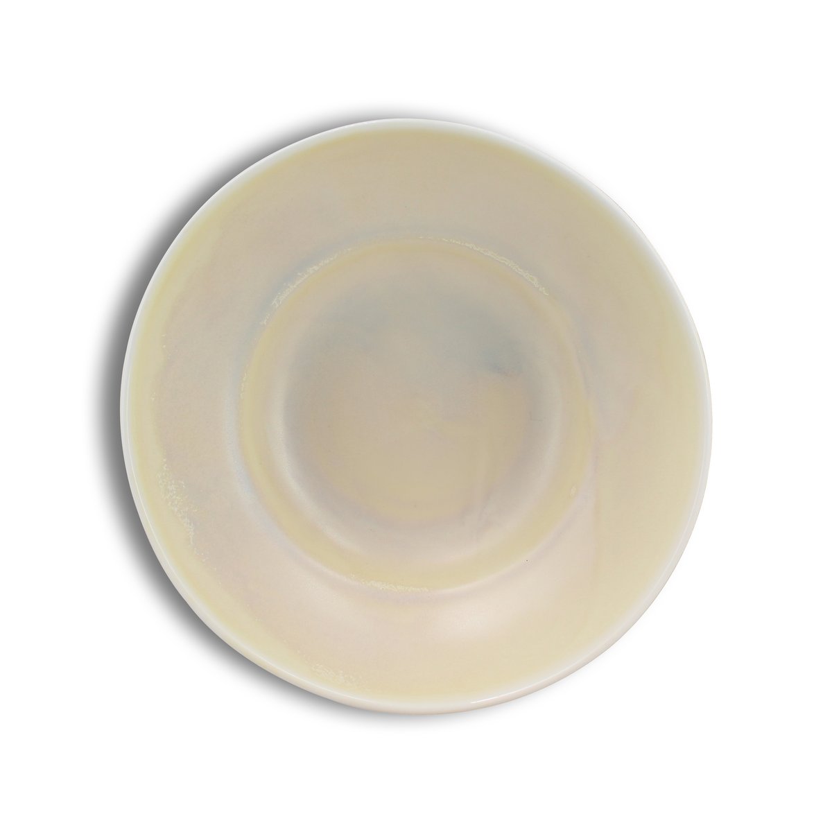 Lot de 6 asisettes creuses en porcelaine 20cm, URUS beige-blanc, OGO LIVING