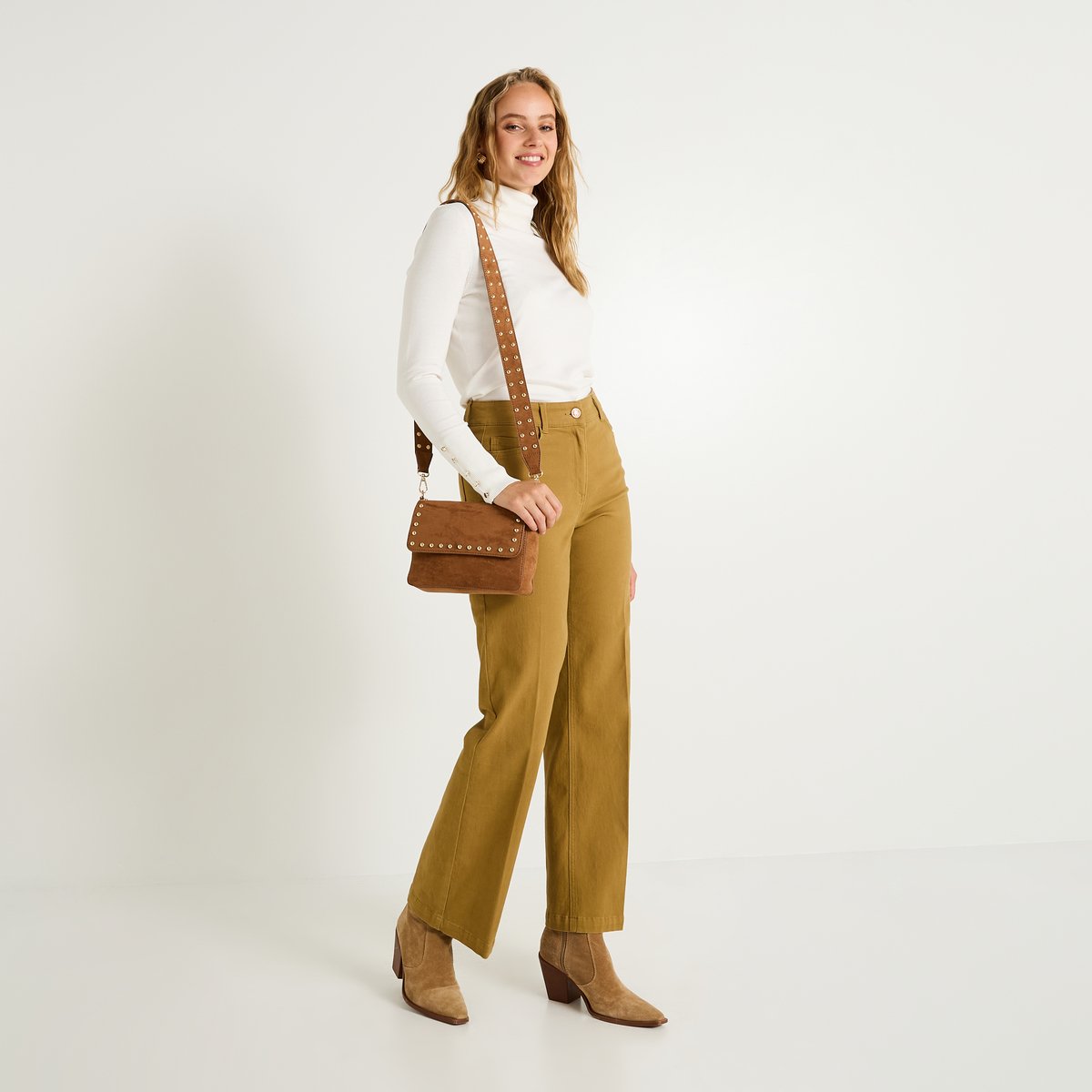 Pull col roulé blanc cassé, GRAIN DE MALICE