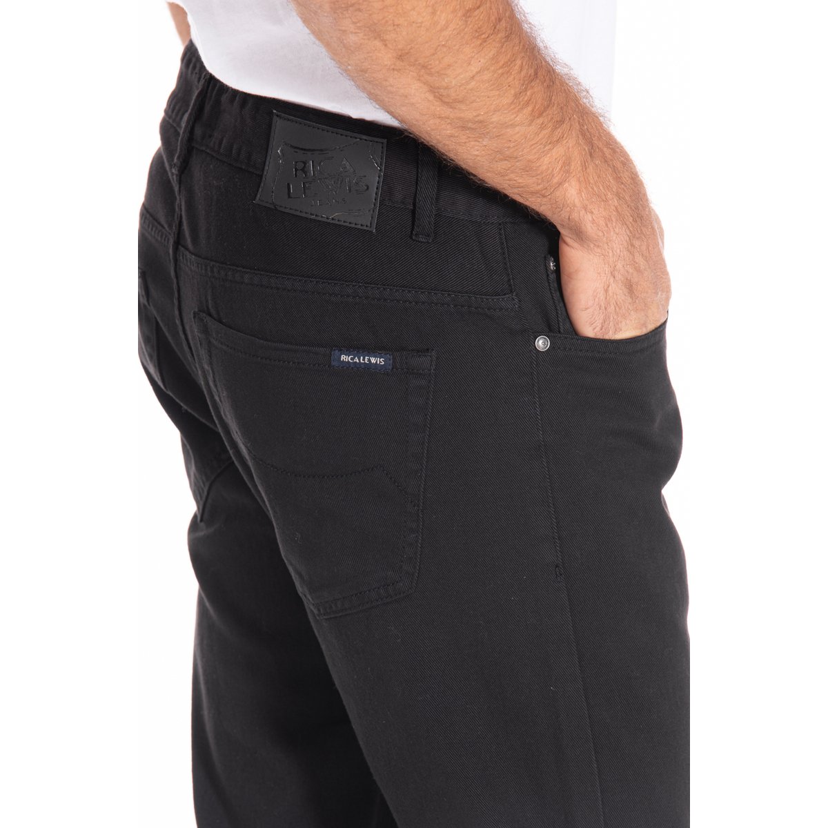 Jeans coupe droite RL70 coton WALKER noir, RICA LEWIS