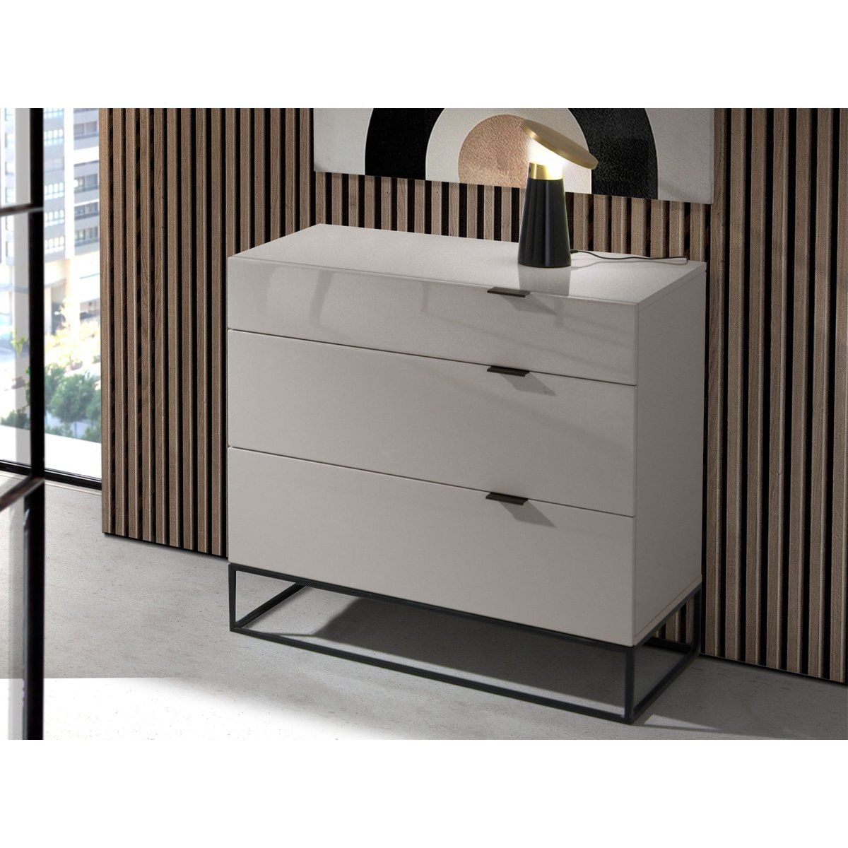 Lampe de bureau en marbre et acier noir | or, ANGEL CERDA