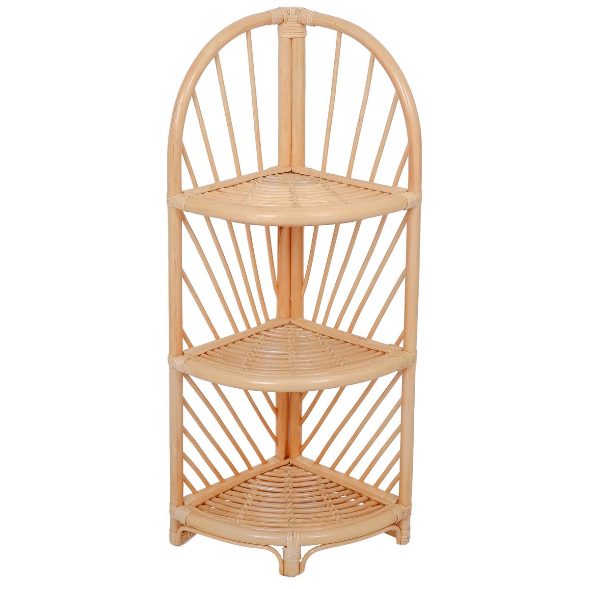 Etagère d'angle en rotin naturel, KOLAKA naturel, NORDLYS