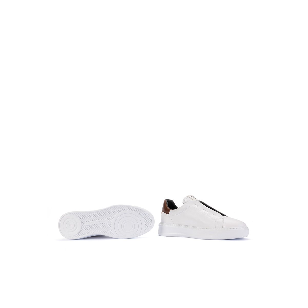 Baskets cuir Sullivan blanco, MARTINELLI