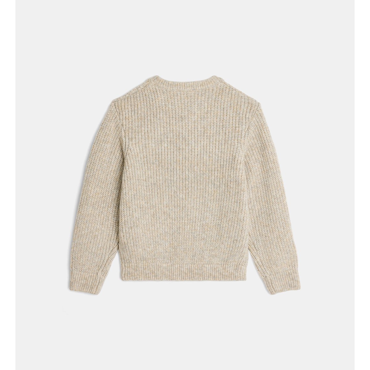 Pull droit tamalaga en maille de coton mélangé gris chine, CADET ROUSSELLE