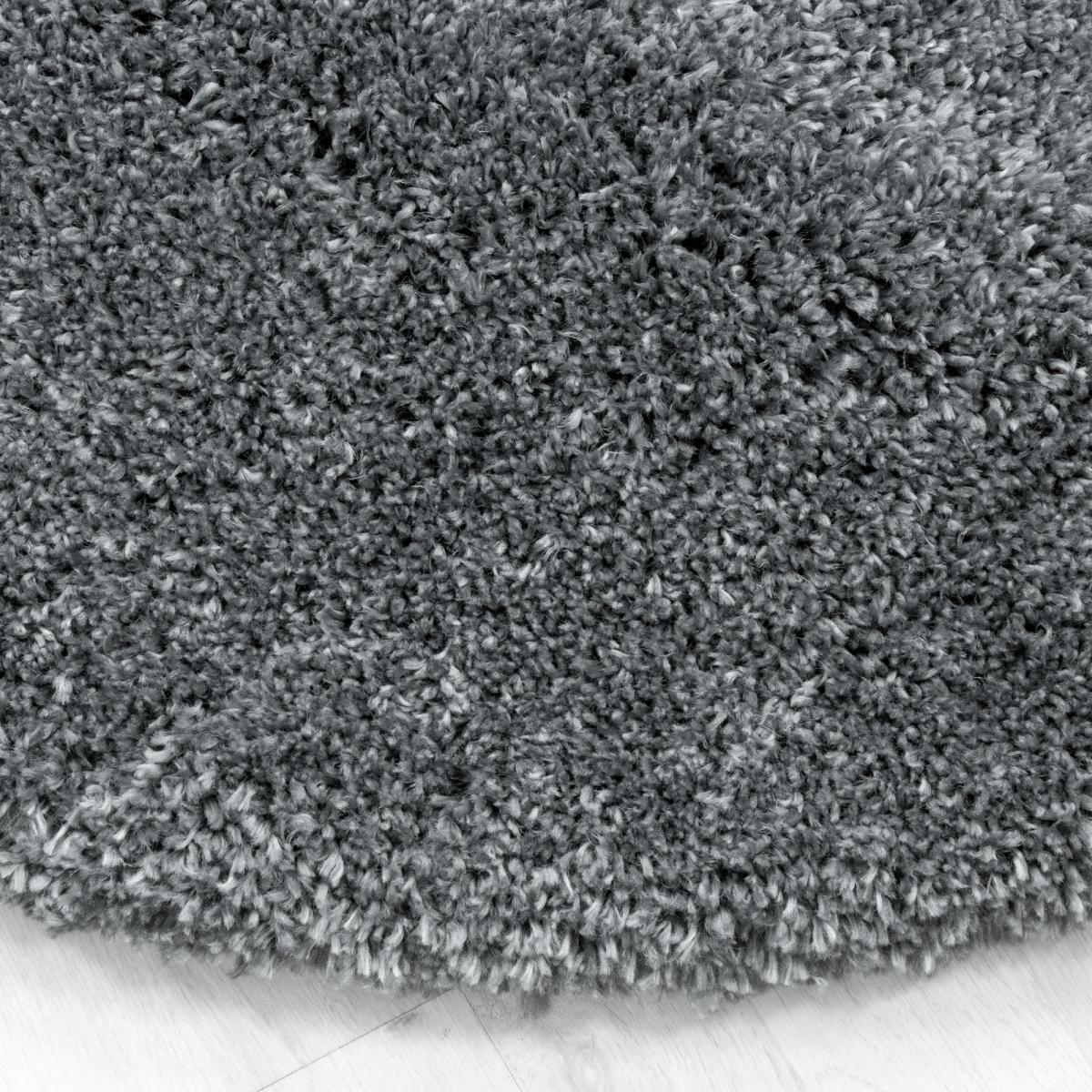 Tapis longs poils shaggy tissé motif uni UNI B argent, UN AMOUR DE TAPIS