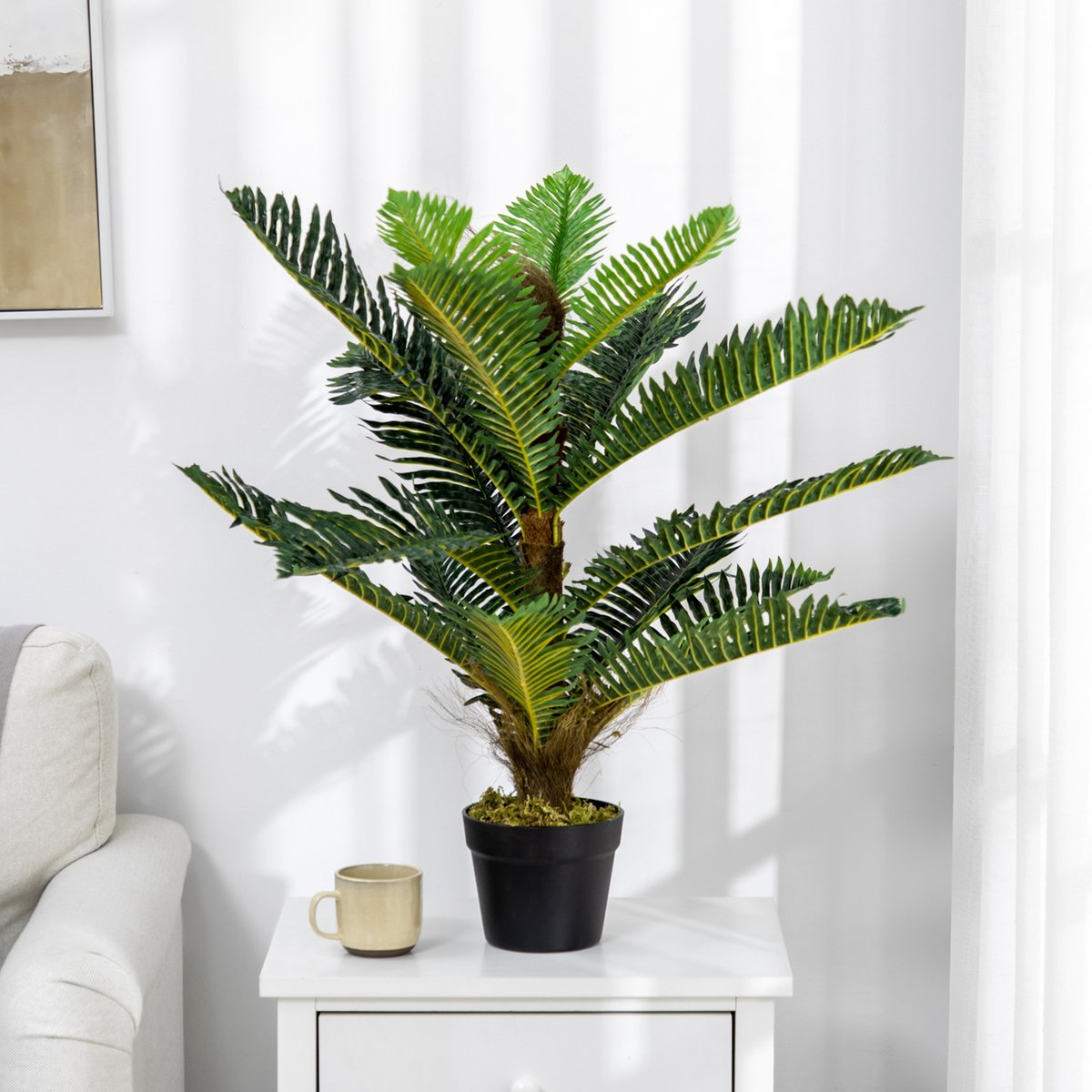 Palmier artificiel PEVA Vert vert, HOMCOM