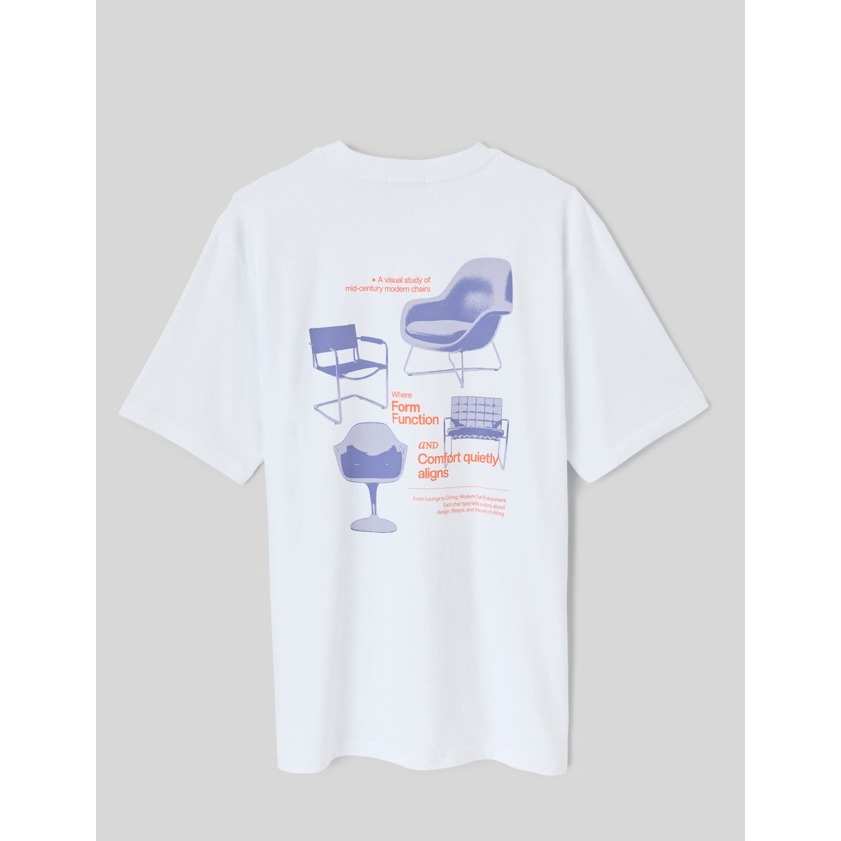 T-shirt imprimé devant/dos blanc, BZB