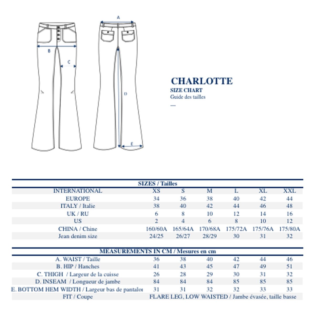 Pantalon charlotte bleu, INES DE LA FRESSANGE PARIS
