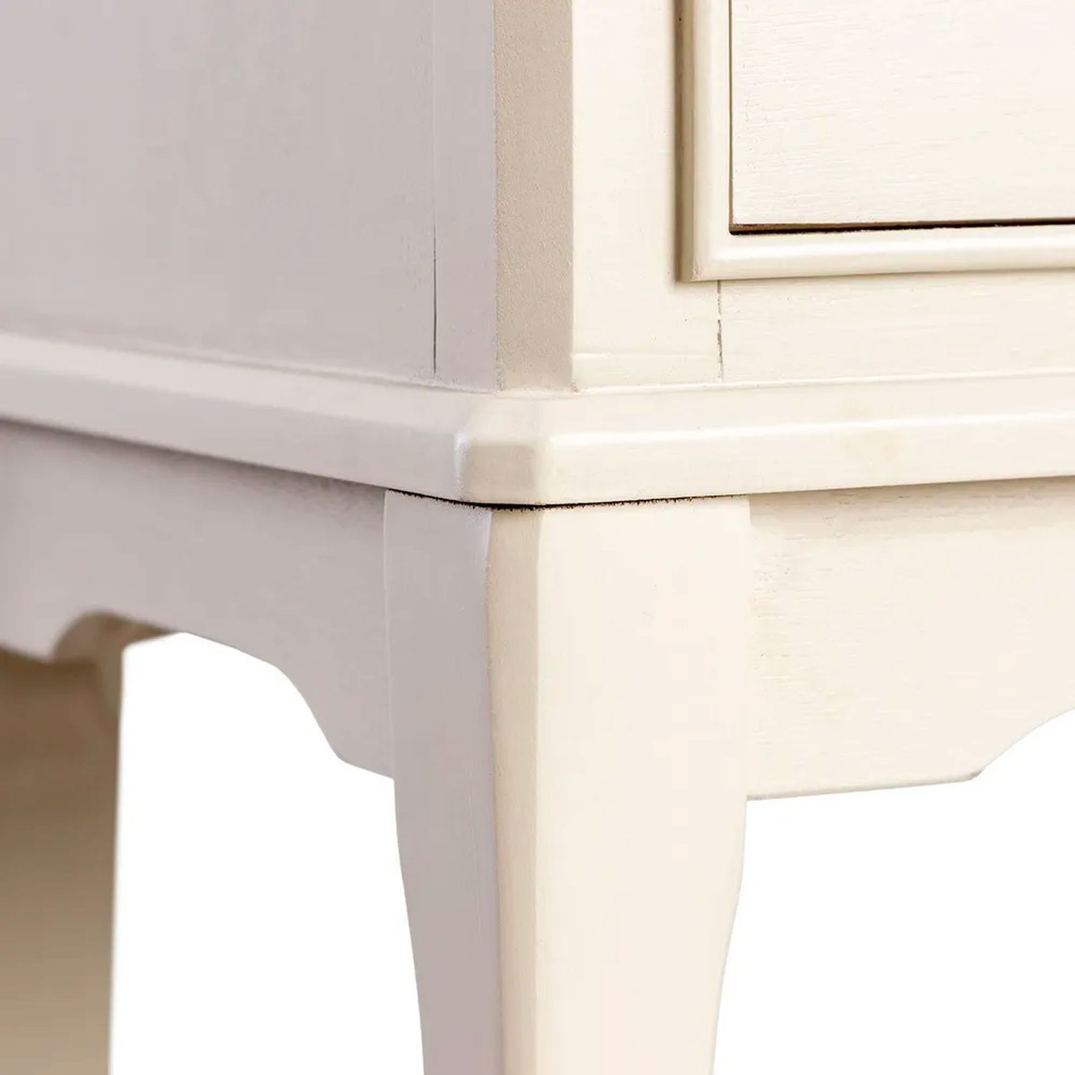 Table de chevet classique en bois gris clair 2 tiroirs 40.5x38x56cm gris, WADIGA
