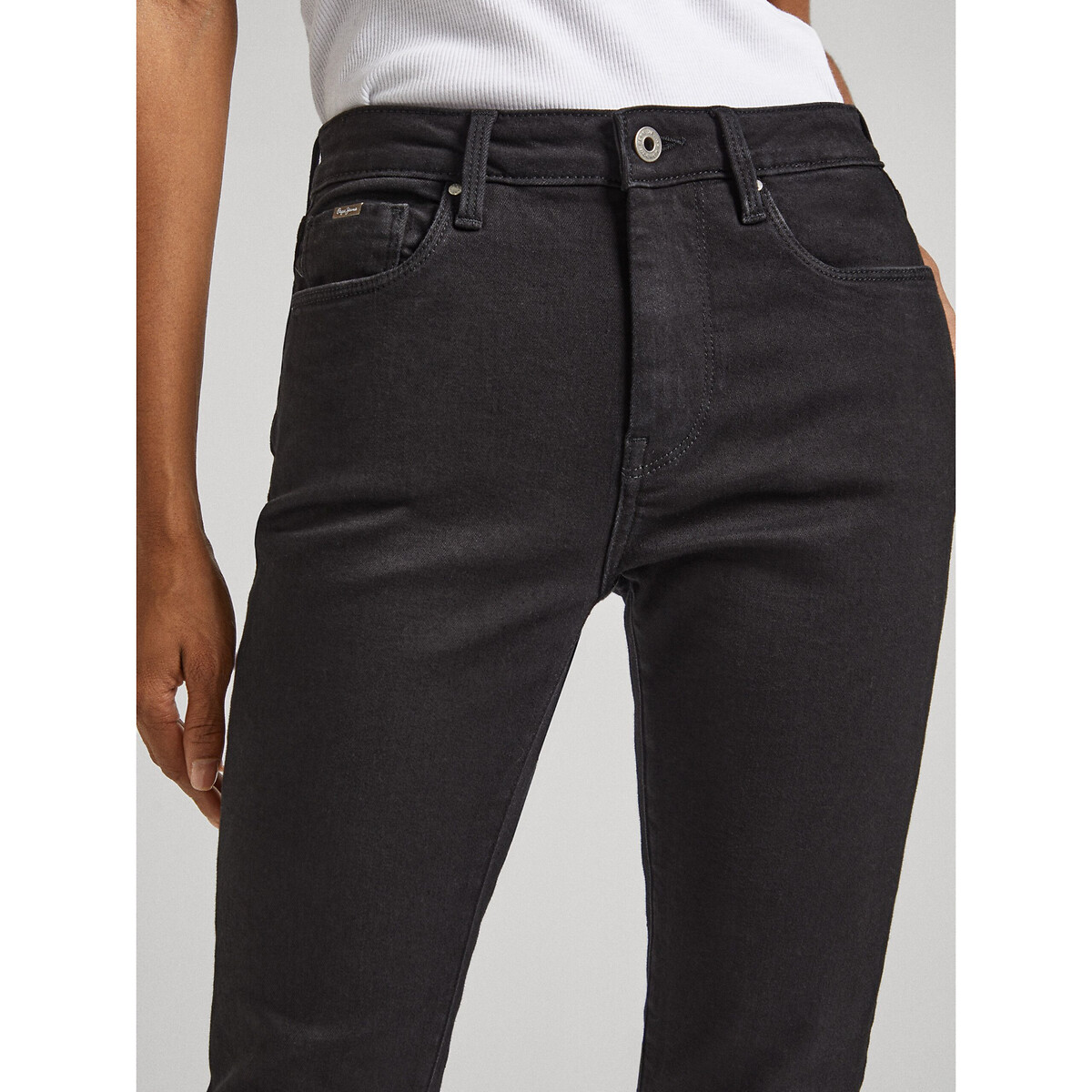 Jean Skinny, taille haute black rinse, PEPE JEANS