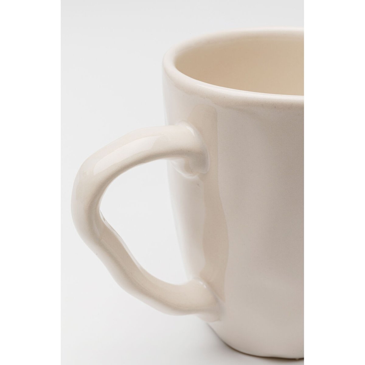 Lot de 6 mugs en faïence, ORGANIC crème, KARE DESIGN