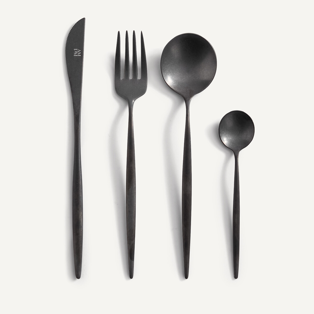 Nagi matt stainless steel 16-piece cutlery set matt black, AM.PM