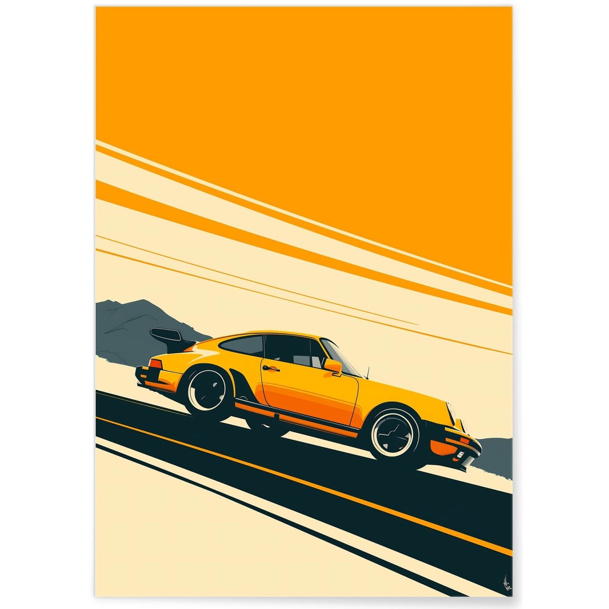 Affiche vintage - Design épuré et graphique blanc, L'AFFICHERIE