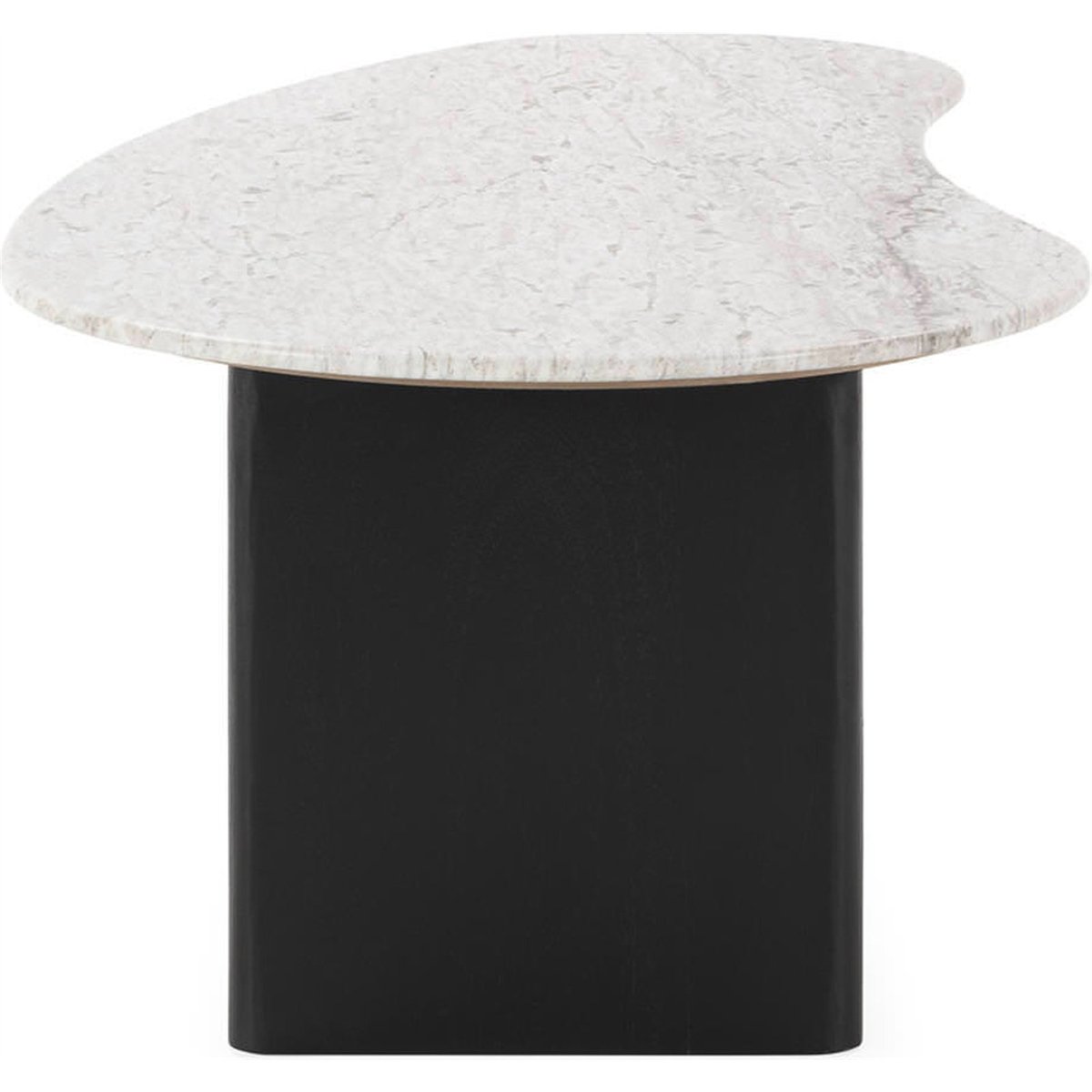 Table basse organique marbre et manguier noir et brun, RECOLLECTION
