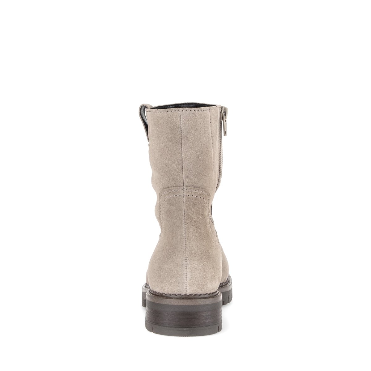 Bottines en cuir velours à talon décroché beige, GABOR