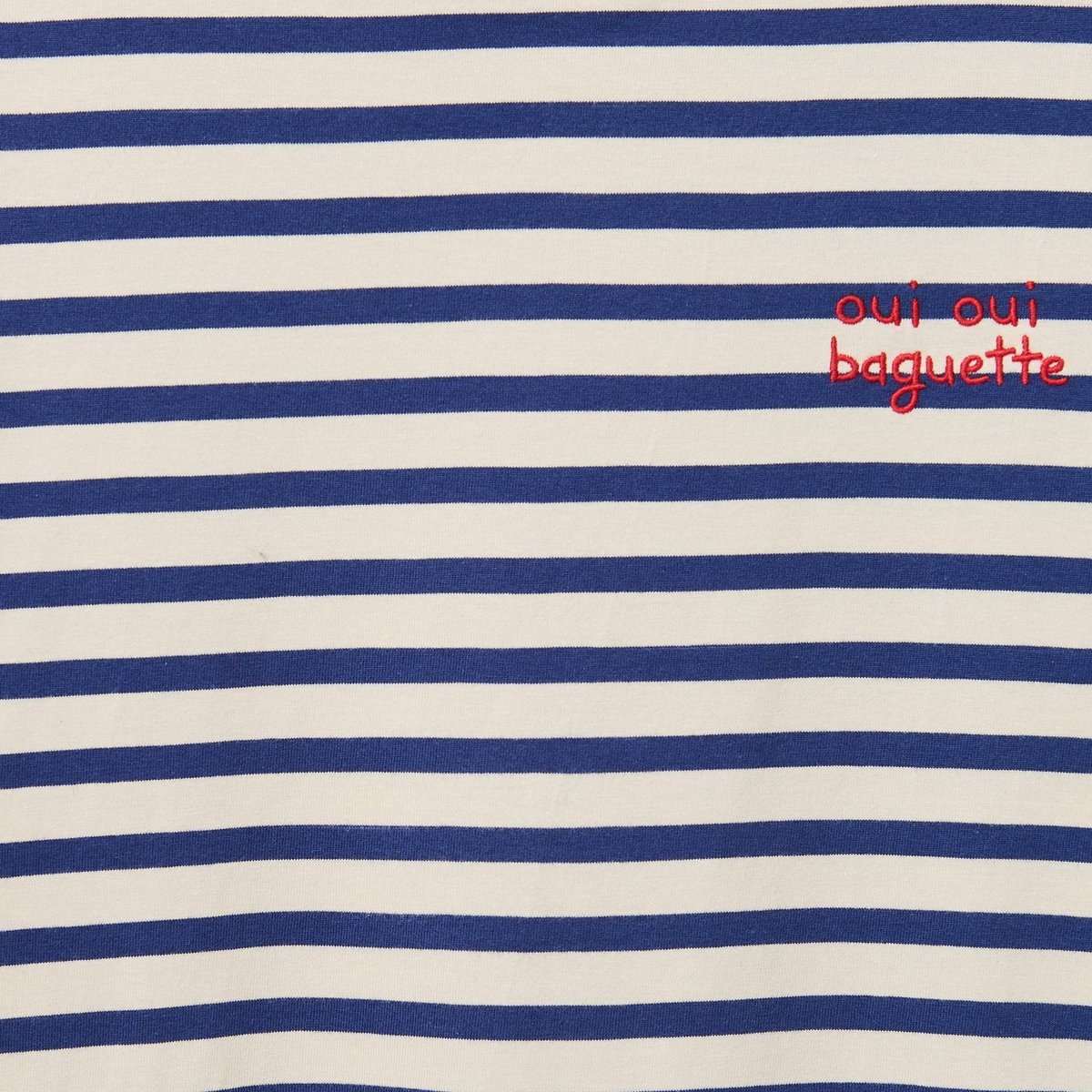 T-shirt manches courtes à rayures avec broderie en coton BIO GOTS amaretti, MONOPRIX