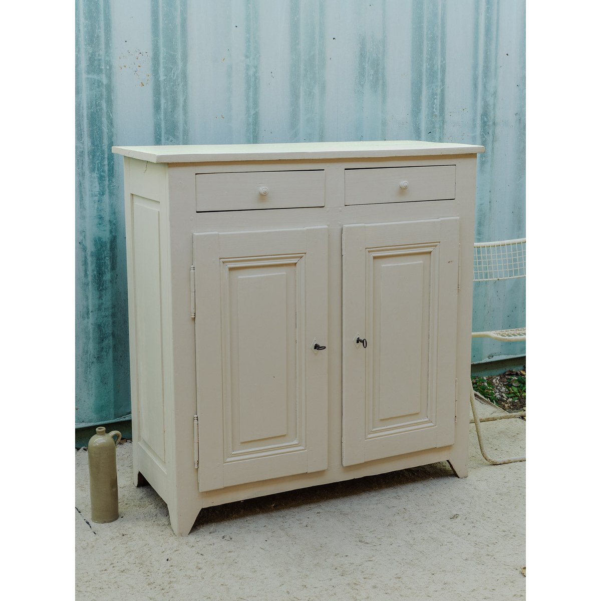 Buffet en bois beige clair Gilbert N°1909 - Bon état beige, DEBONGOUT