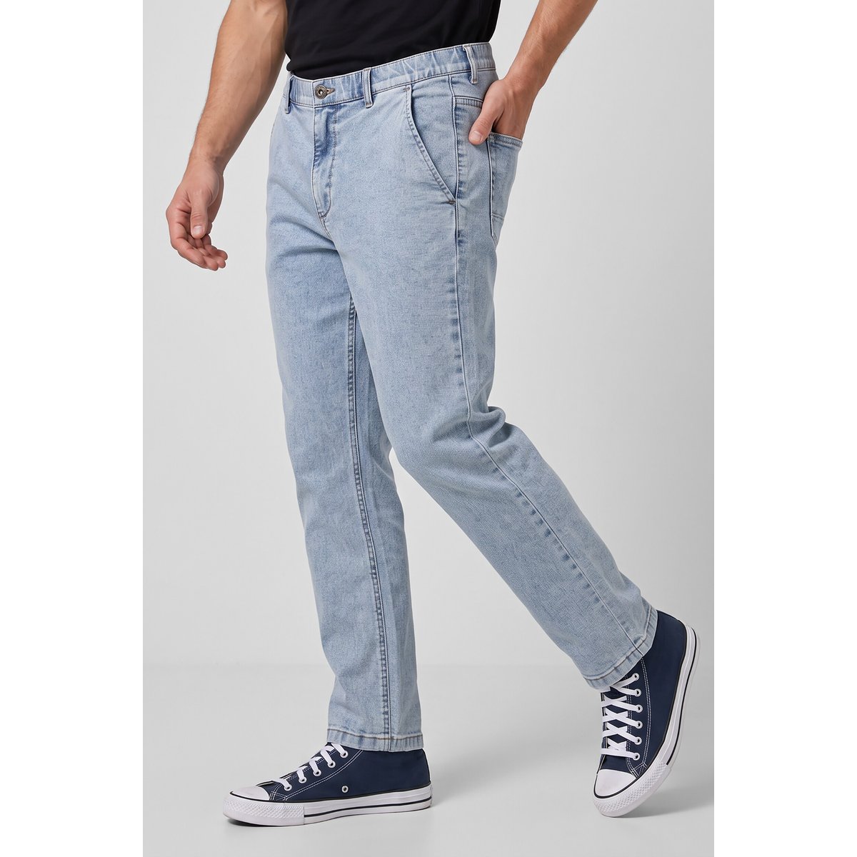 Jean chino FLEXNAMIC®, tissu denim bleu clair, JP1880