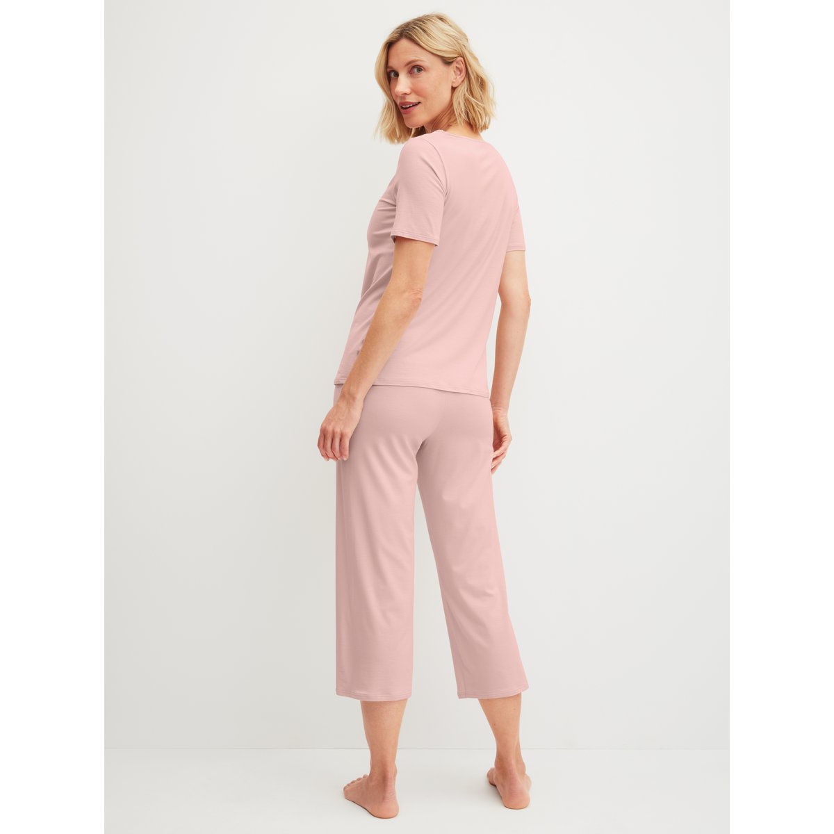 7/8 - Pyjama manches courtes Modal ELEGANT DREAMS rose pêche, CALIDA