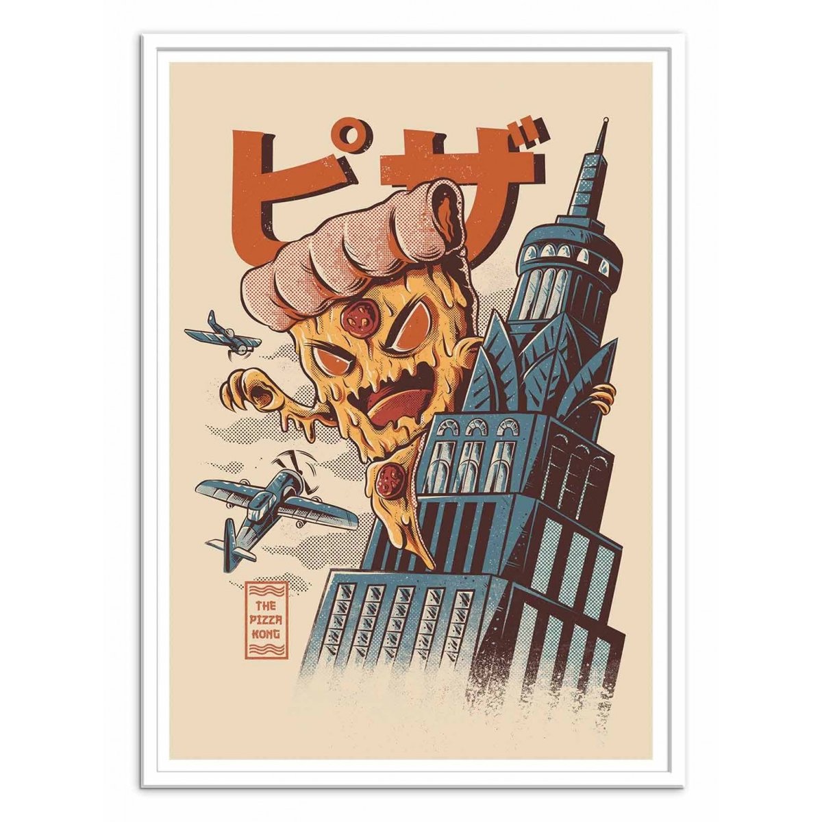 Affiche d'art - Pizza Kong - Ilustrata affiche d'art, WALL EDITIONS
