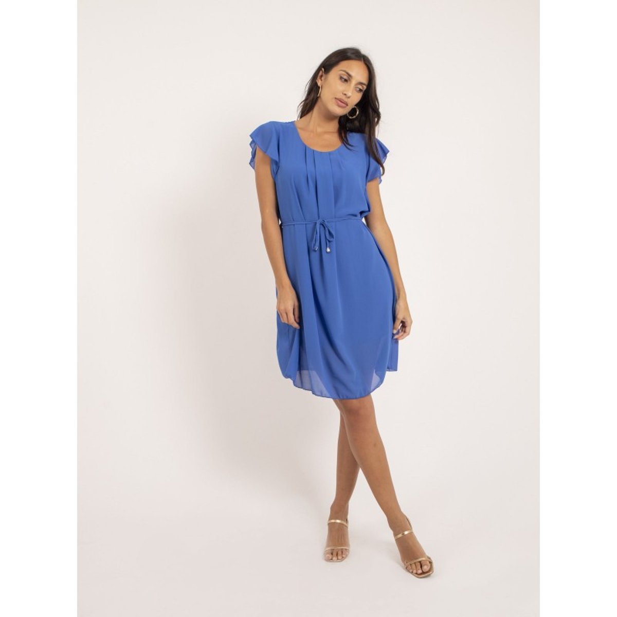 Robe Courte Ieve bleu, DONA LISA