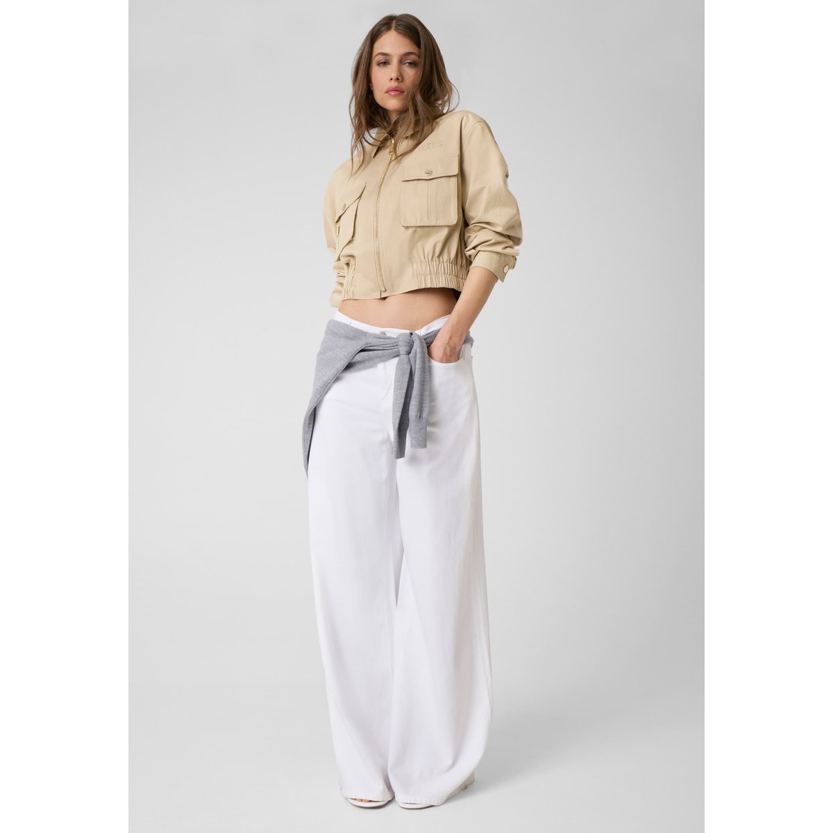 Veste Utility Courte beige, GUESS