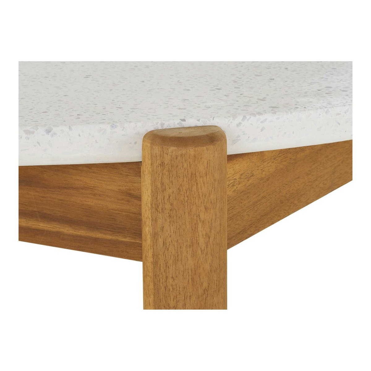 Table à dîner ronde terrazzo blanche ø120 BALI blanc, PIER IMPORT