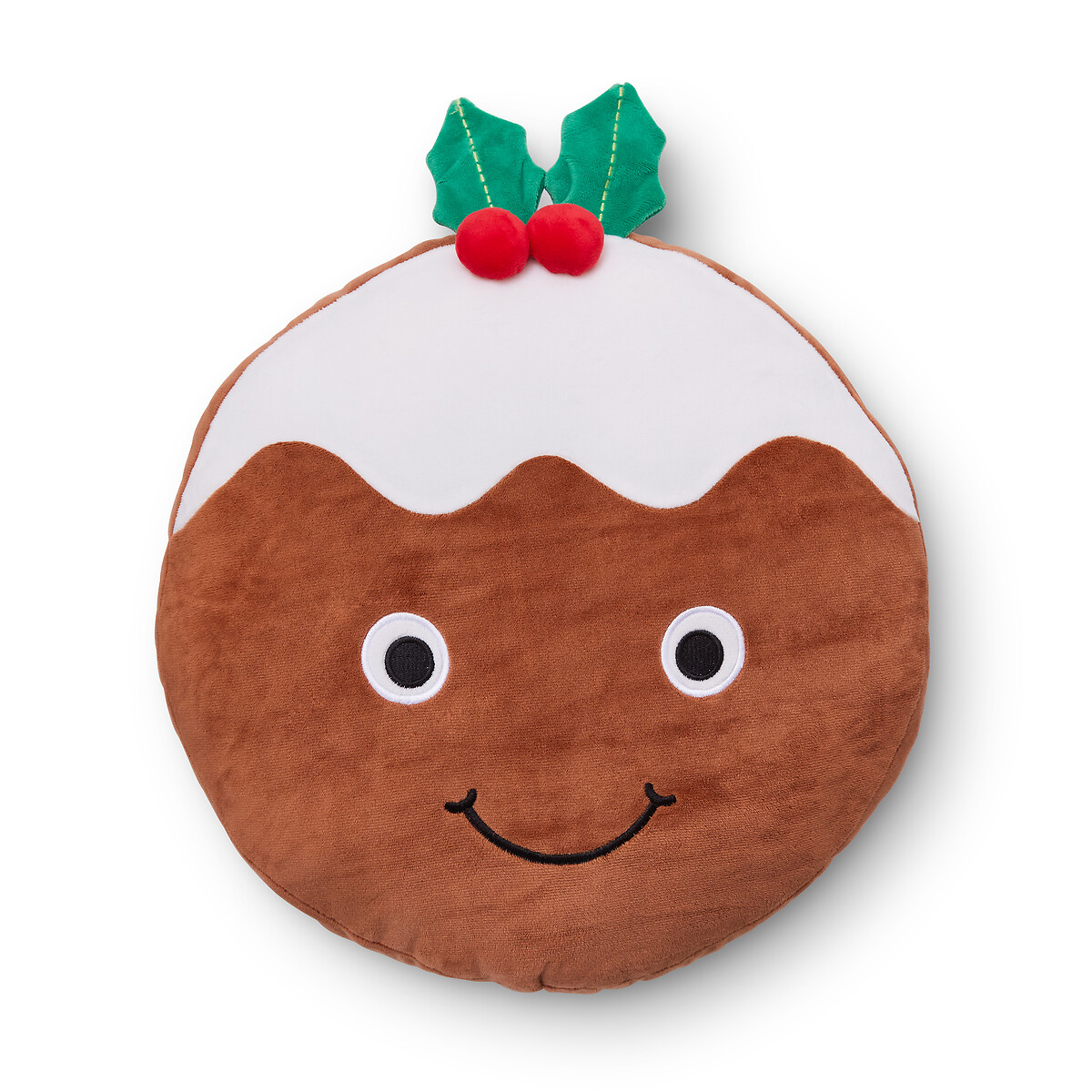 Christmas Pudding 3D Cushion brown , CATHERINE LANSFIELD
