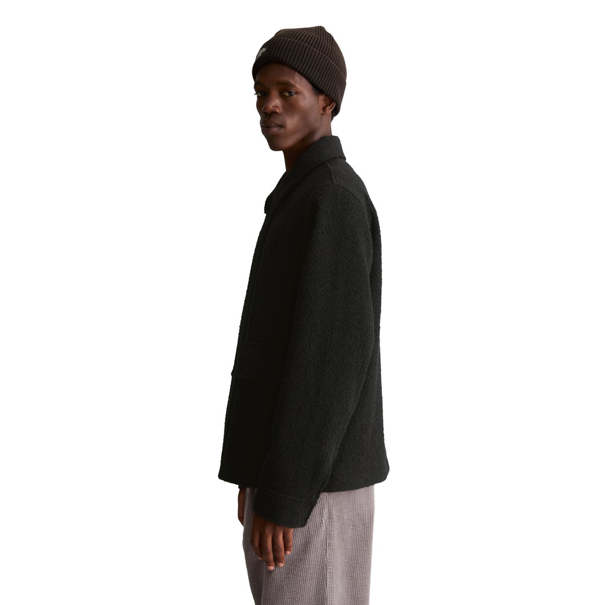 Veste en laine coupe classique en bouclé doux contenant des fibres recyclées noir, MARC O’POLO DENIM