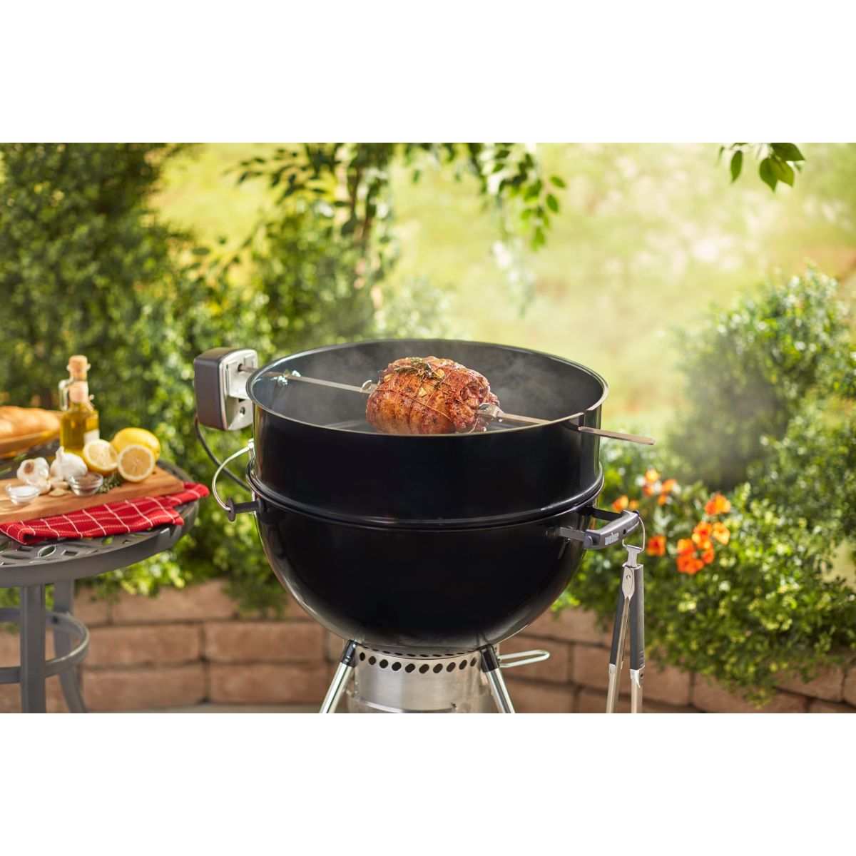 Tourne broche barbecue pour BBQ charbon 57cm noir, WEBER