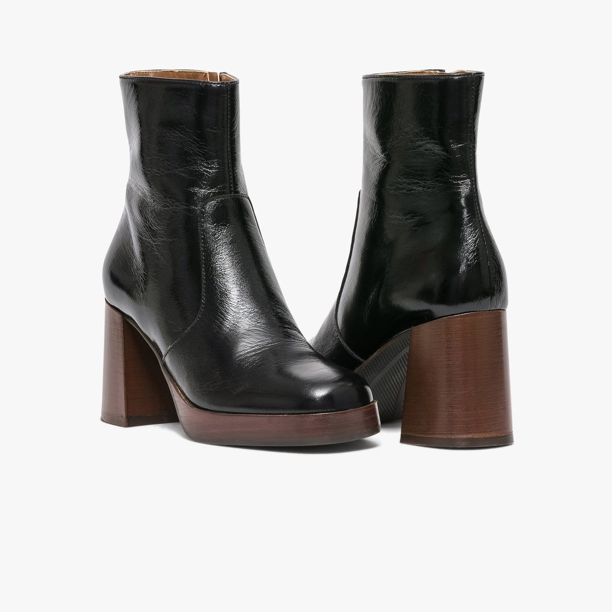 Boots À Talon en cuir EZRA noir, BOCAGE