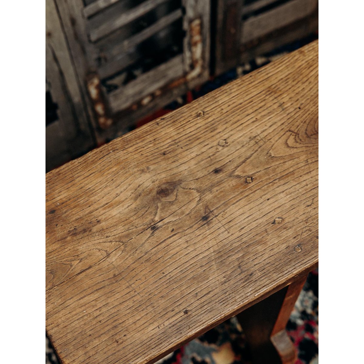 Grand banc en bois Antoine N°248 - Bon état bois, DEBONGOUT