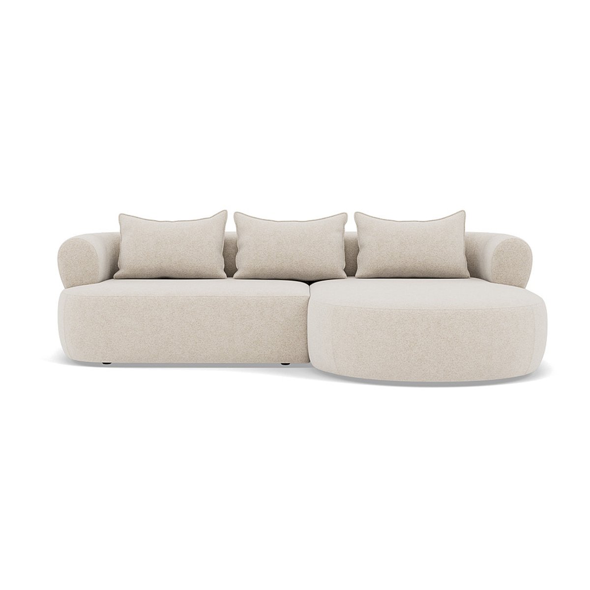 Canapé d'Angle droit 4 places - ANGELA beige, BEST MOBILIER