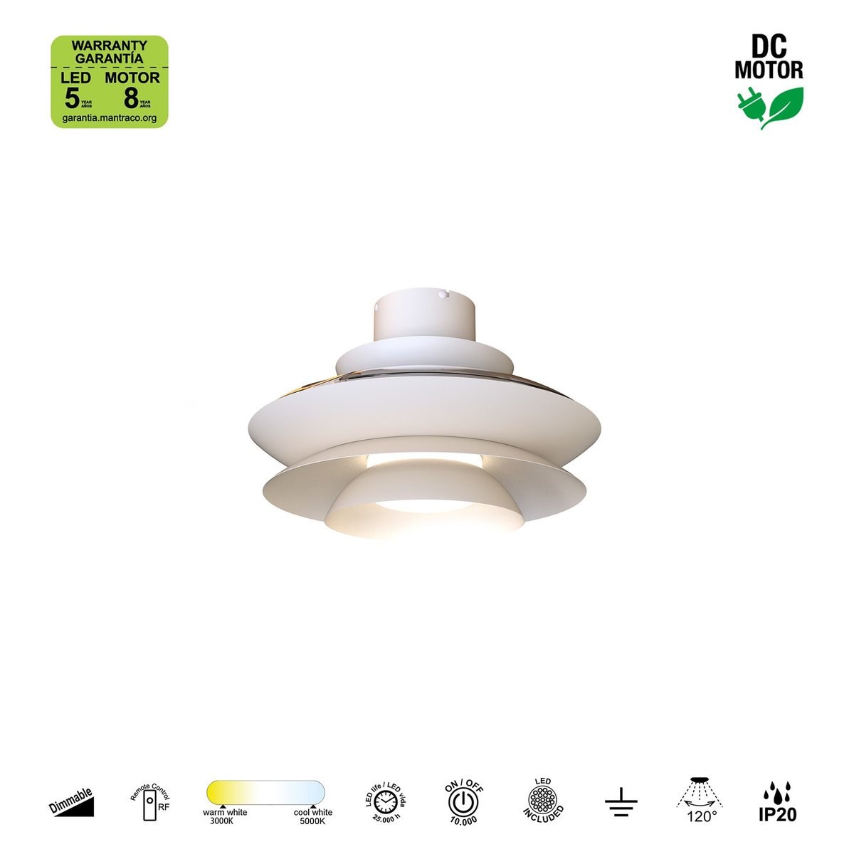 Ventilateur, ACONCAGUA blanc, MANTRA