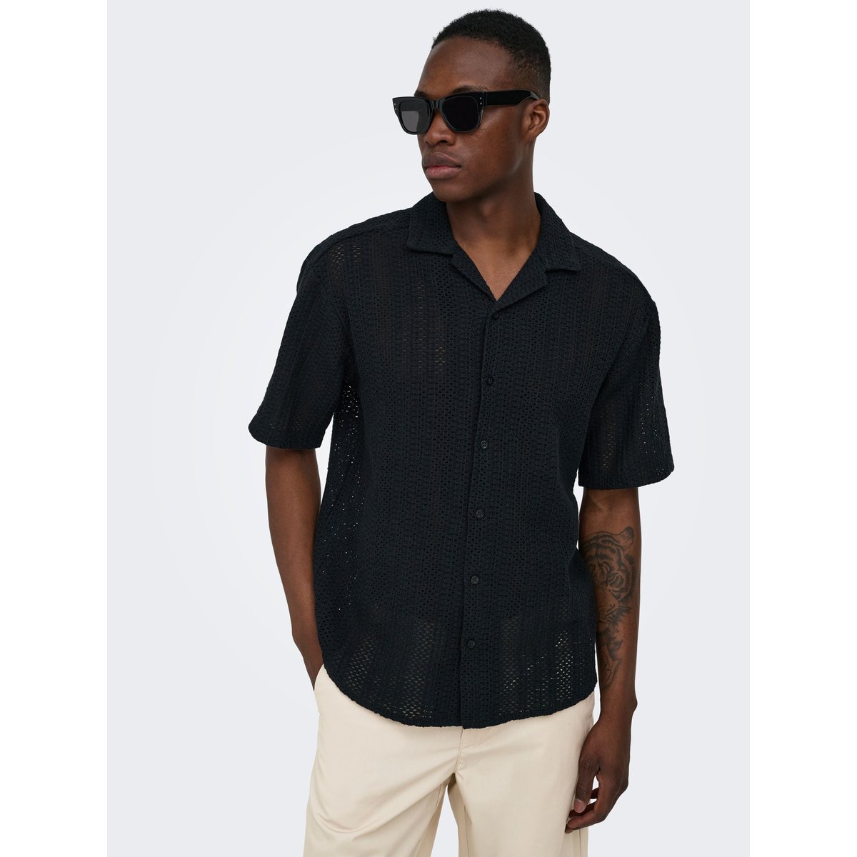 Chemise noire - jet black 1, ONLY & SONS