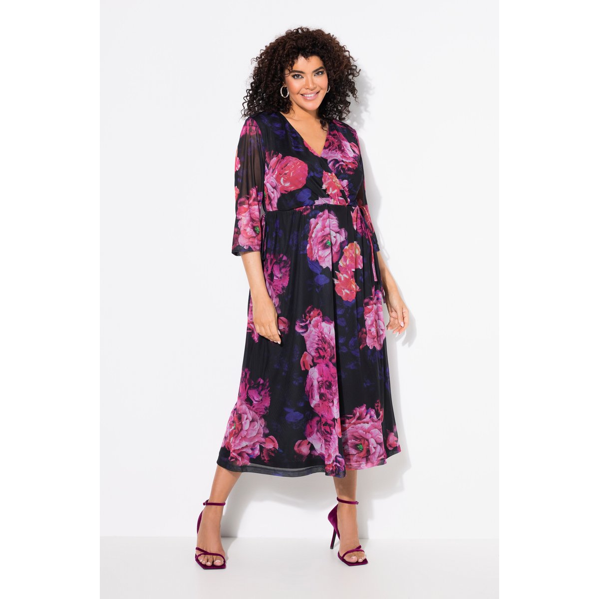 Robe maxi en mesh marine, ULLA POPKEN