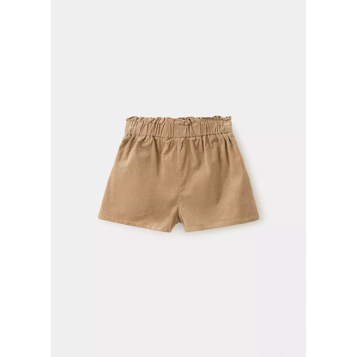 Short en velours côtelé à taille nouée marron moyen, MANGO BABY