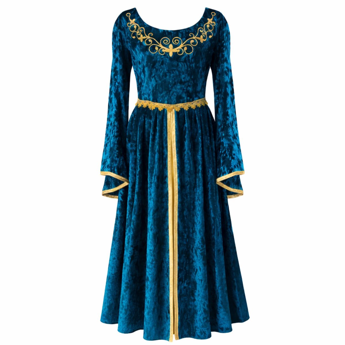 Déguisement enfant – Robe de reine Guenièvre bleu, GREAT PRETENDERS