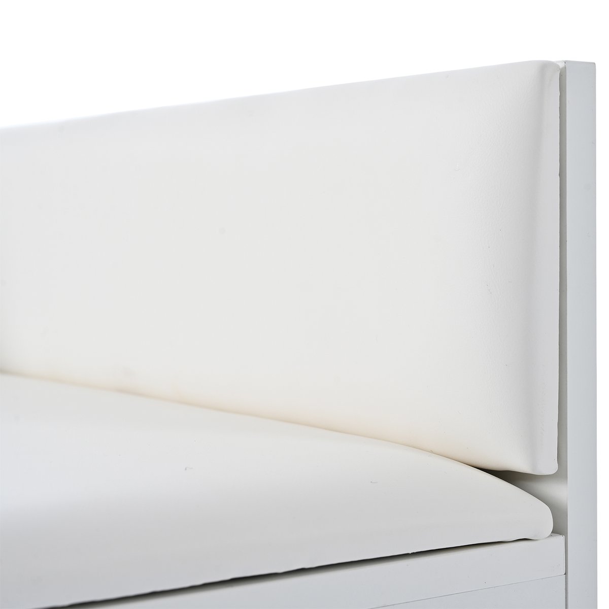 Meuble à chaussures banc d'entrée avec rangement avec assise, NESTERC blanc, MEUBLES COSY