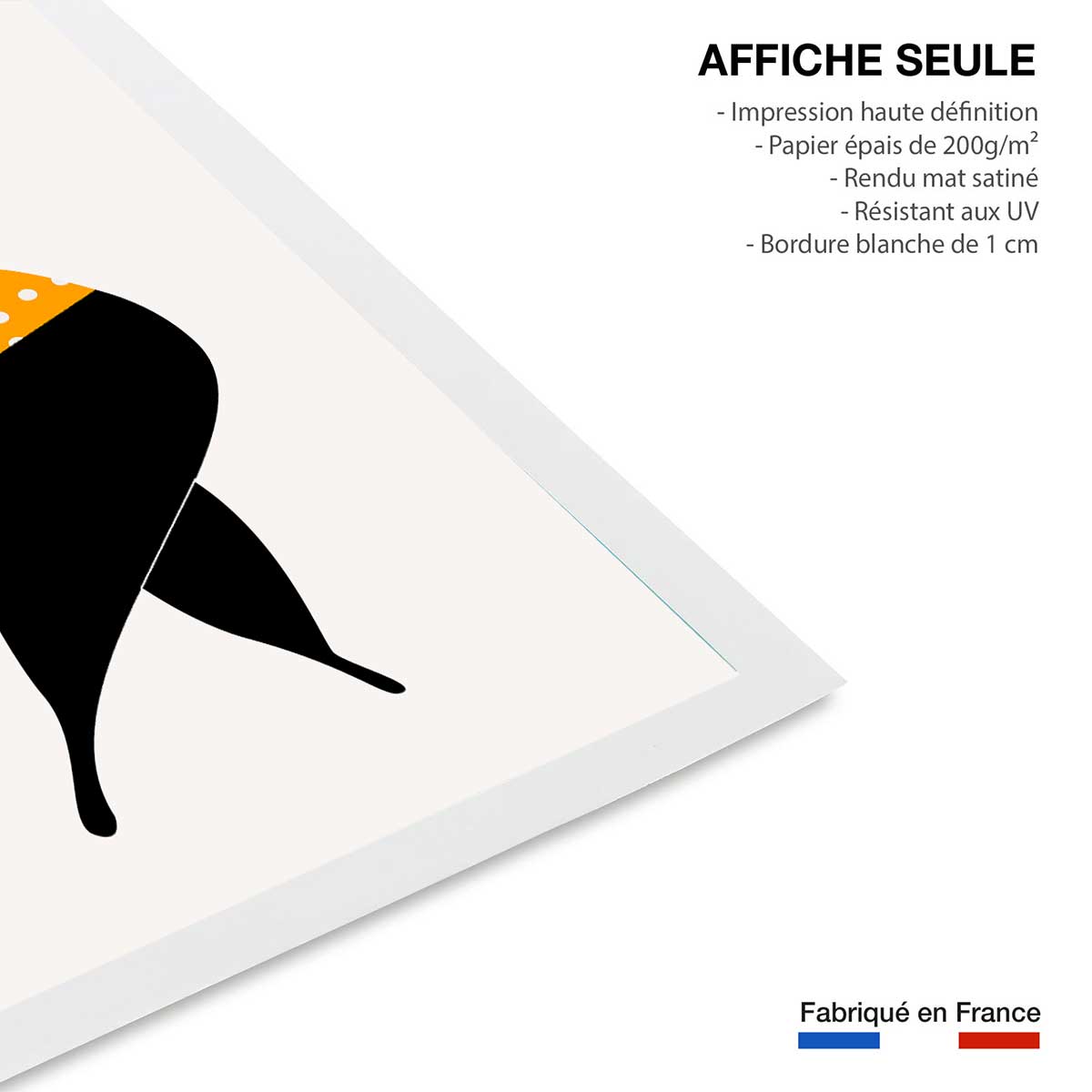 Poster silhouette estivale affiche seule, HEXOA