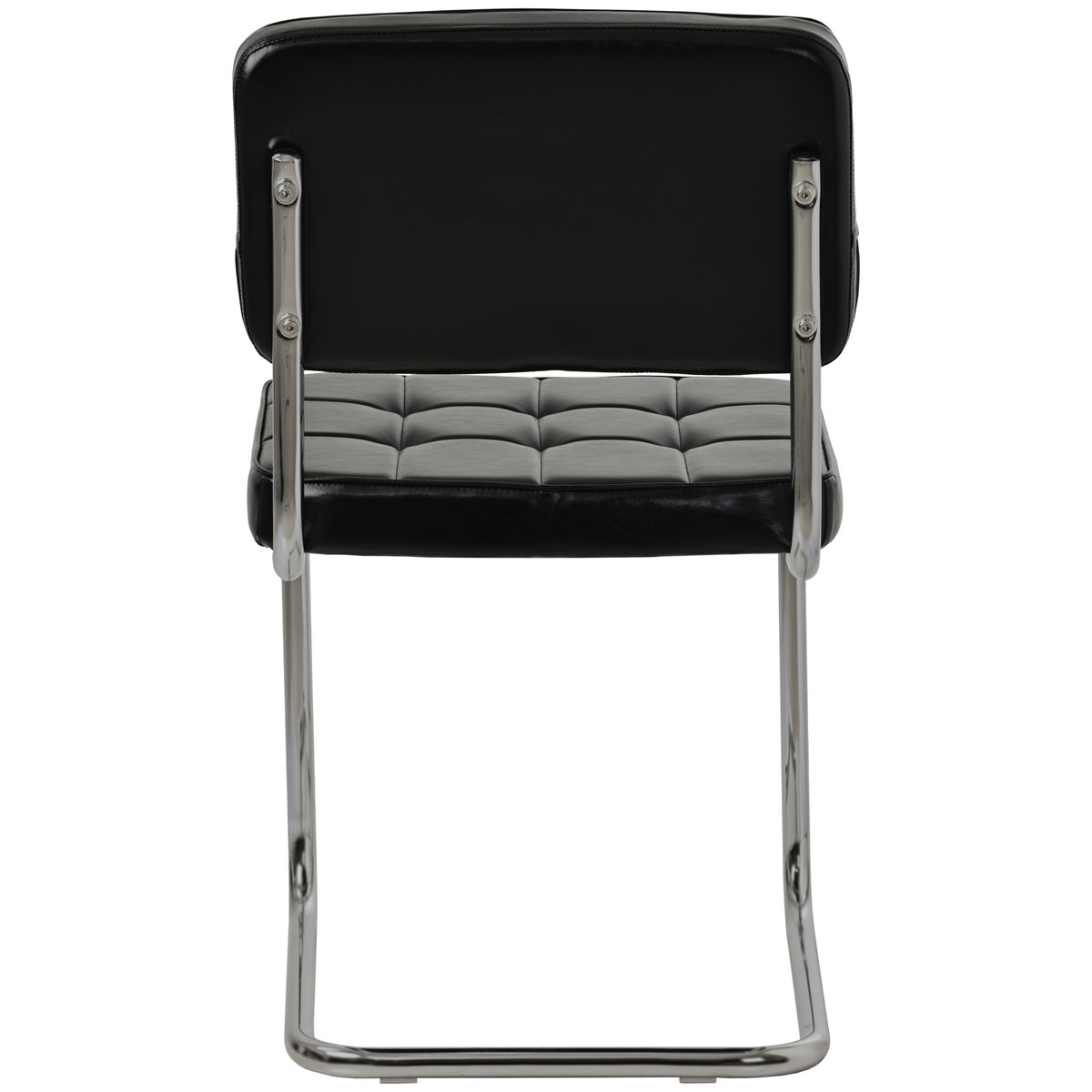 Chaises cantilever en simili, lot de 2, Maria, MARIA noir, gris, HAPPY GARDEN