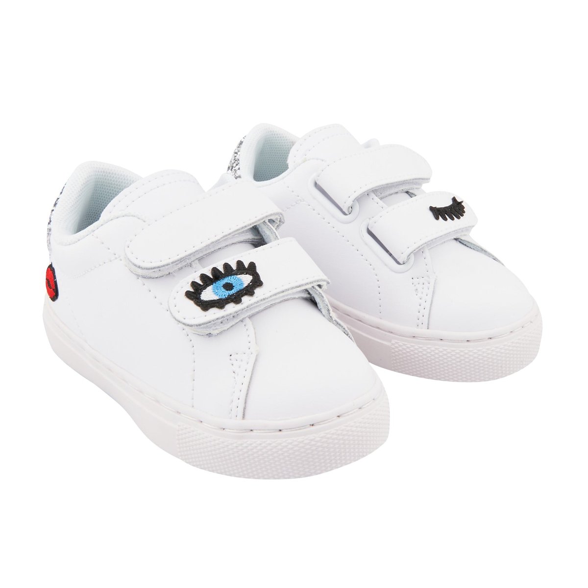 Baskets Enfant En Cuir Mini Edith Eyes blanc, BONS BAISERS