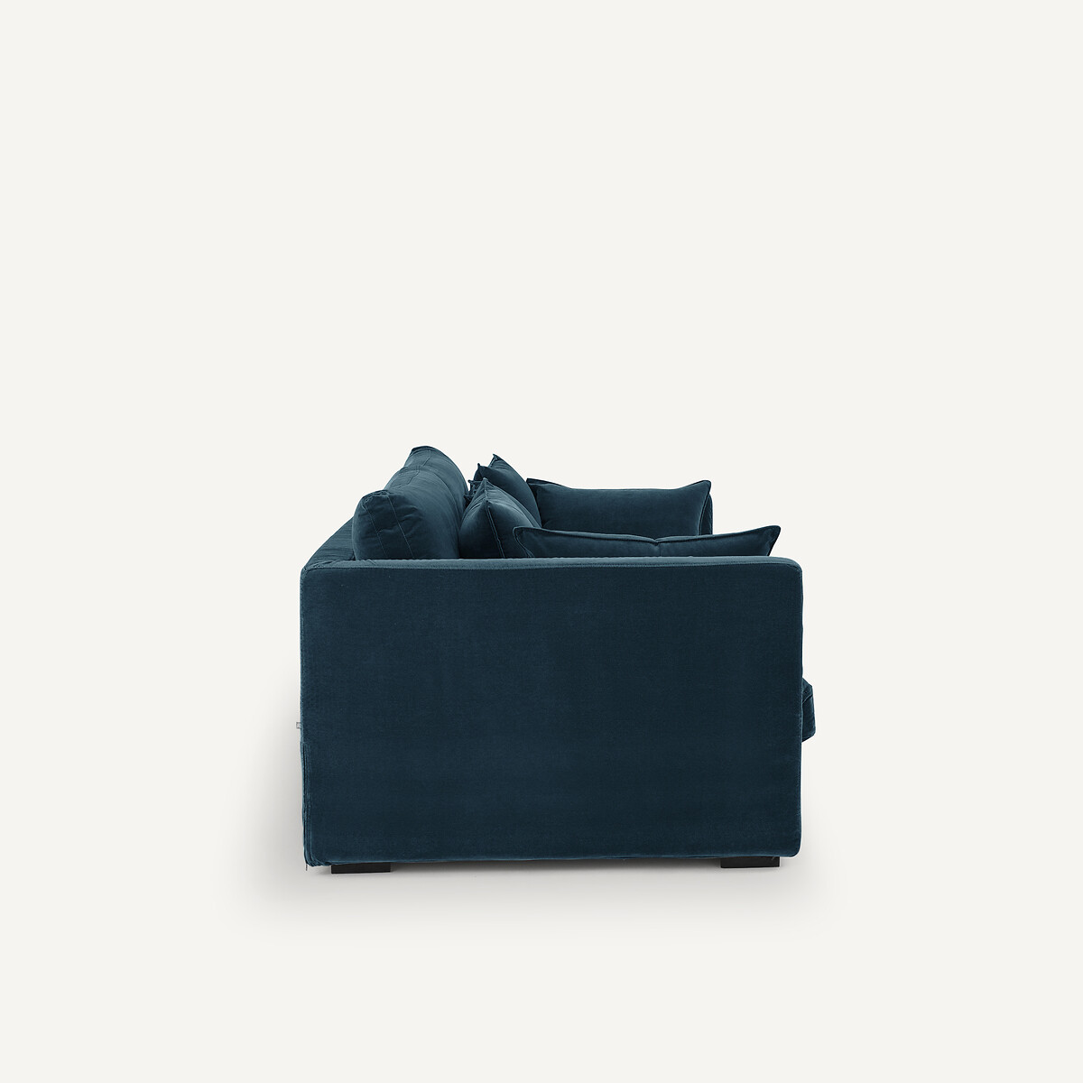 Canapé 3, 4 ou 5 places, en velours, NEO KINKAJOU bleu paon, AM.PM