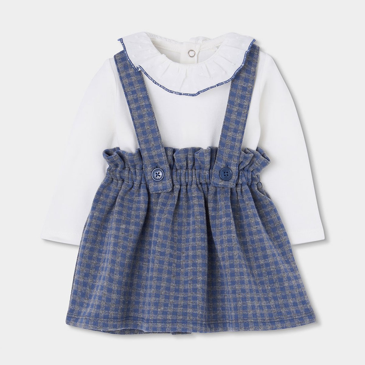 Lot bébé en maille à carreaux avec bretelles multicolore, BOBOLI