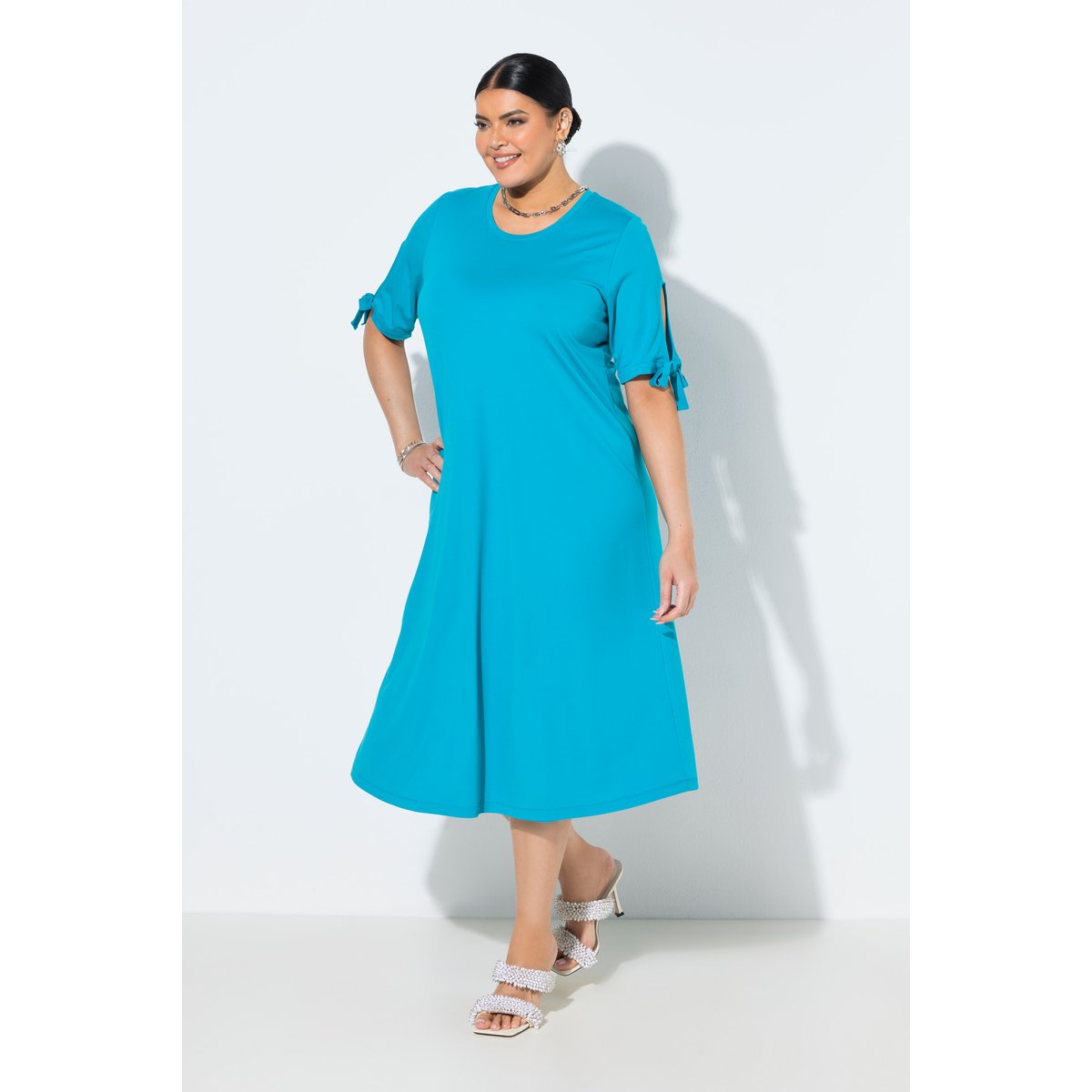 Robe longueur midi aqua turquoise, ULLA POPKEN
